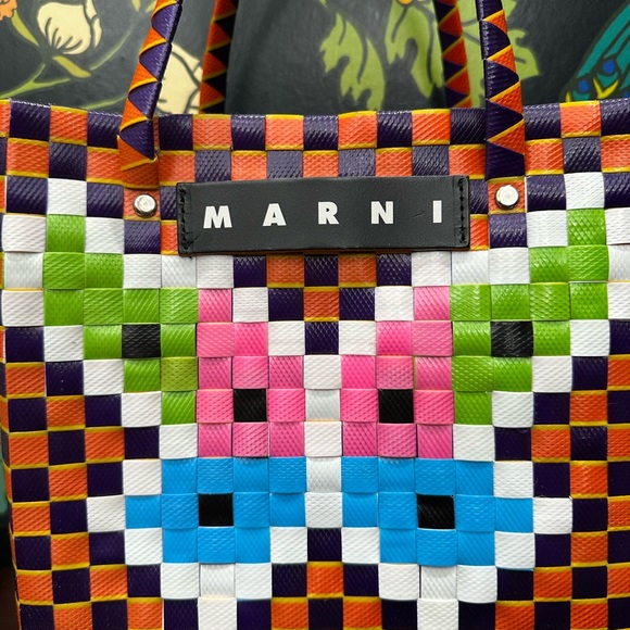 Marni Multicolor Woven Market Tote – Made in Italy - Picture 7 of 12